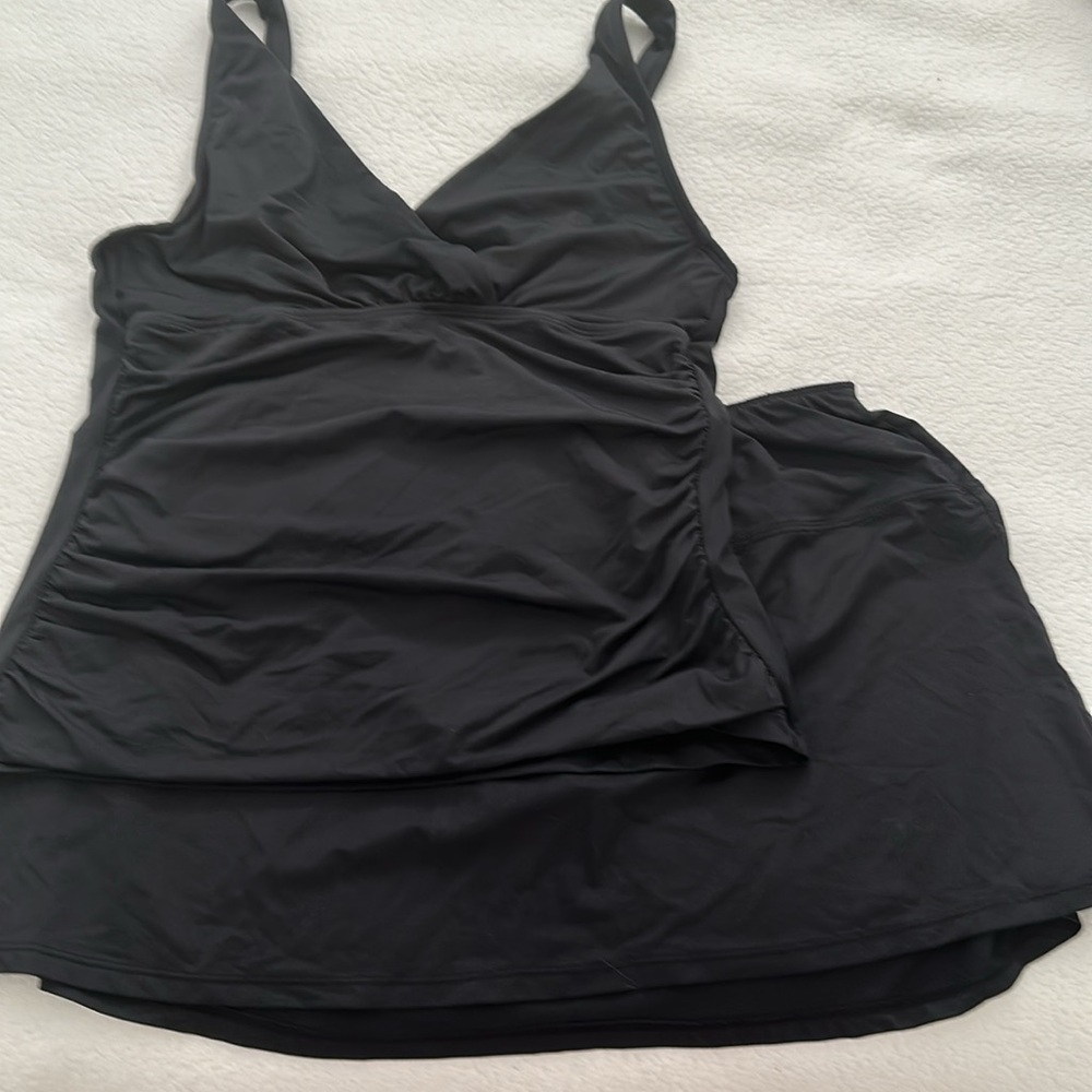 Vintage Lauren Ralph Lauren Swimsuit 2 piece black Size 12 - Picture 7 of 7
